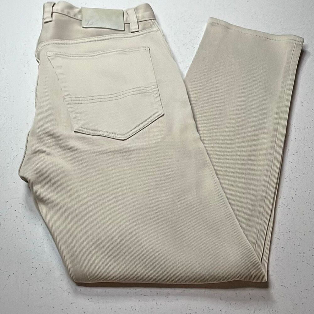 Drake’s Japanese Selvedge Corduroy 5 Pocket Pants Ecru Cream Men’s 34x32 Made in